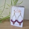 Boucles d’oreilles en micro-macramé – Wine