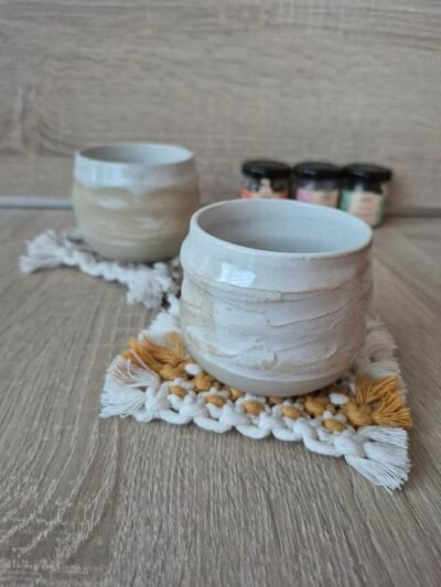 Sous-verres en coton macramé