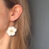 Boucles d’oreilles fleurs au crochet