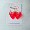 Boucles d’oreilles coeurs en résine
