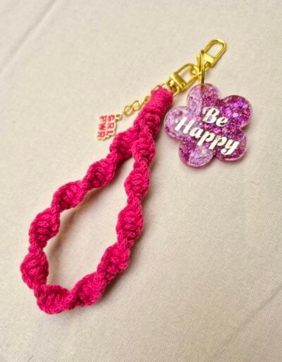 Lanière coton et résine avec inscription positive