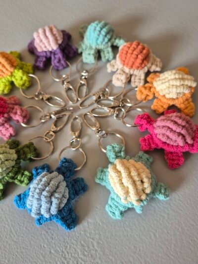 Porte-clés Tortue en coton