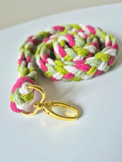 Lanière tressée multicolore (50 cm)