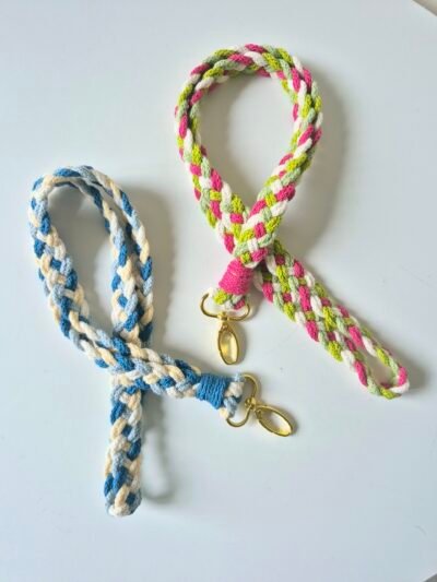 Lanière tressée multicolore (50 cm)