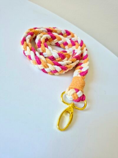 Lanière tressée multicolore (50 cm)
