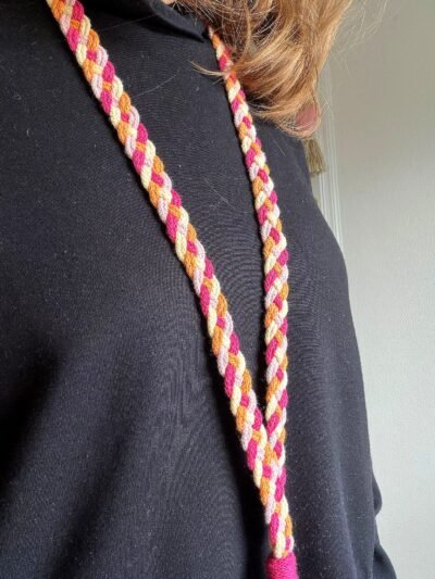 Lanière tressée multicolore (50 cm)