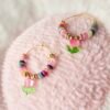 Boucles d’oreilles Pierres naturelles et tulipes - Edition limitée