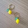 Boucles d’oreilles créoles citrons