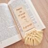 Marque-page en bois & macramé - cadeau professeur